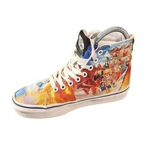 Vans Sk8-Hi One Piece Shoes womens Size 5.5 Anime Print High Top Sneakers